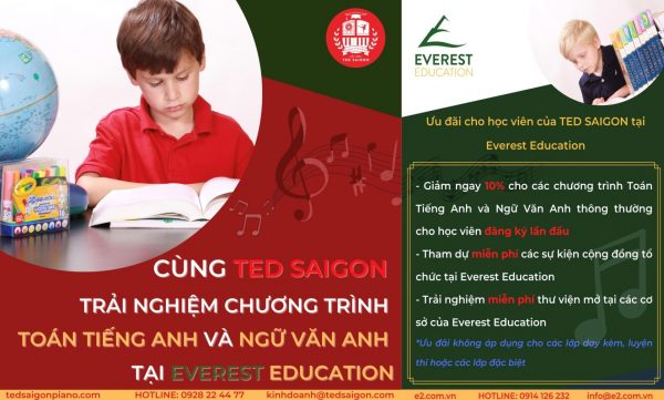 CÙNG TED SAIGON TRẢI NGHIỆM TOÁN TIẾNG ANH VÀ NGỮ VĂN ANH TẠI EVEREST EDUCATION
