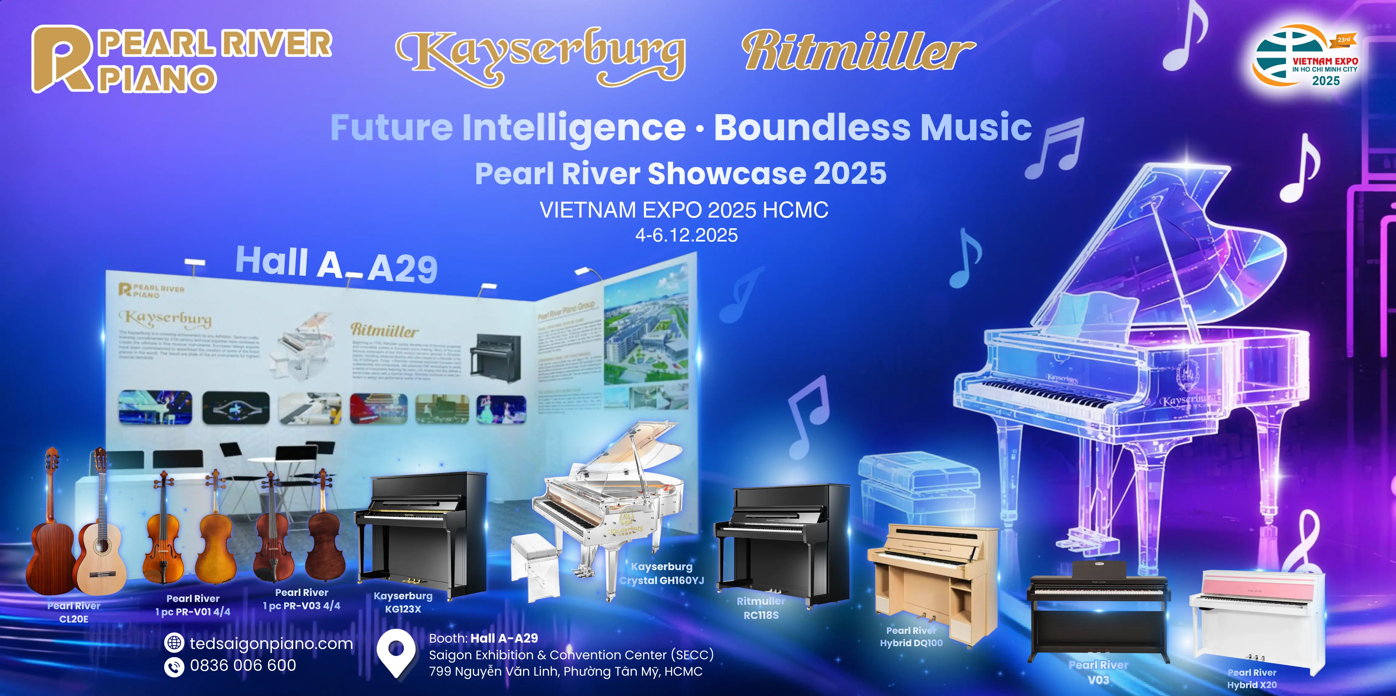 THÁNG 12 NÀY! PEARL RIVER PIANO GROUP CÙNG TED SAIGON SẼ CÓ MẶT TẠI VIETNAM EXPO HCMC 2025 — TRIỂN LÃM THƯƠNG MẠI QUỐC TẾ ĐƯỢC MONG CHỜ NHẤT NĂM 2025