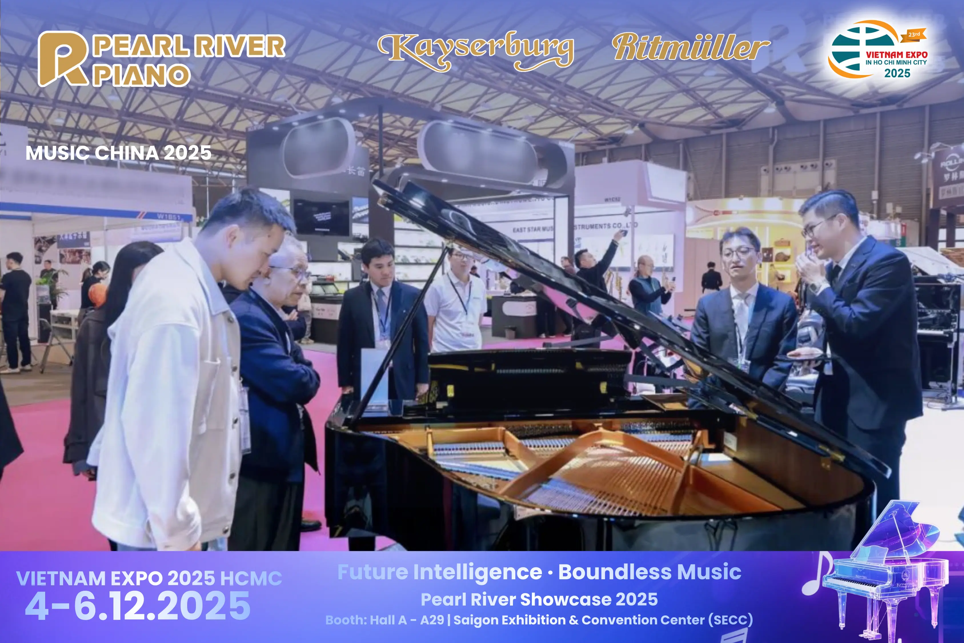 Vừa qua, Pearl River Piano Group giới thiệu loạt sản phẩm piano công nghệ mới tại Music China 2025, thu hút đông đảo chuyên gia và người yêu nhạc